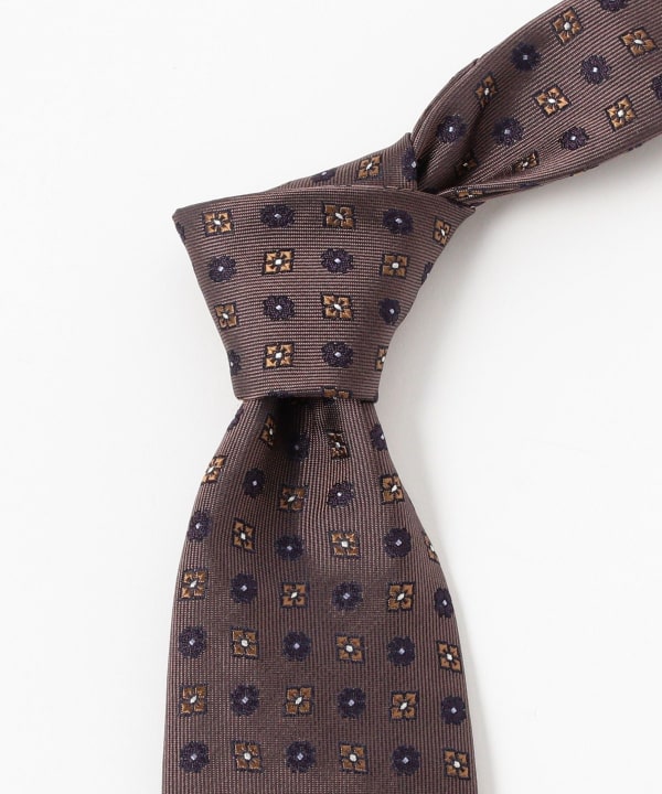 BEAMS F（ビームスF）シルク 小紋柄 ジャカード ネクタイ