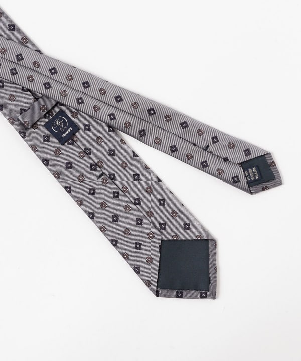 【BEAMS F】〈Fermo Fossati〉 ジャカード　小紋&ウェーブタイ BEAMS F】〈Fermo Fossati〉 ジャカード 小紋&ウェーブタイ