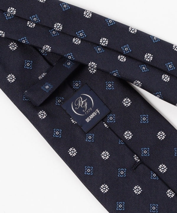 BEAMS F（ビームスF）シルク 小紋柄 ジャカード ネクタイ