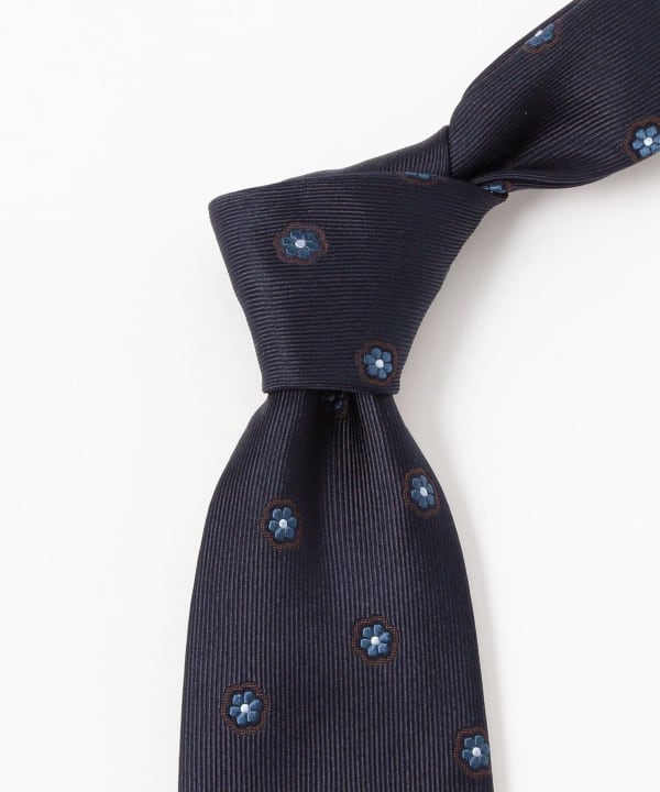 BEAMS F（ビームスF）シルク 小紋柄 ジャカード ネクタイ（スーツ
