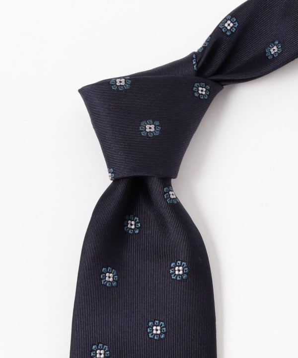 BEAMS F（ビームスF）シルク 小紋柄 ジャカード ネクタイ（スーツ