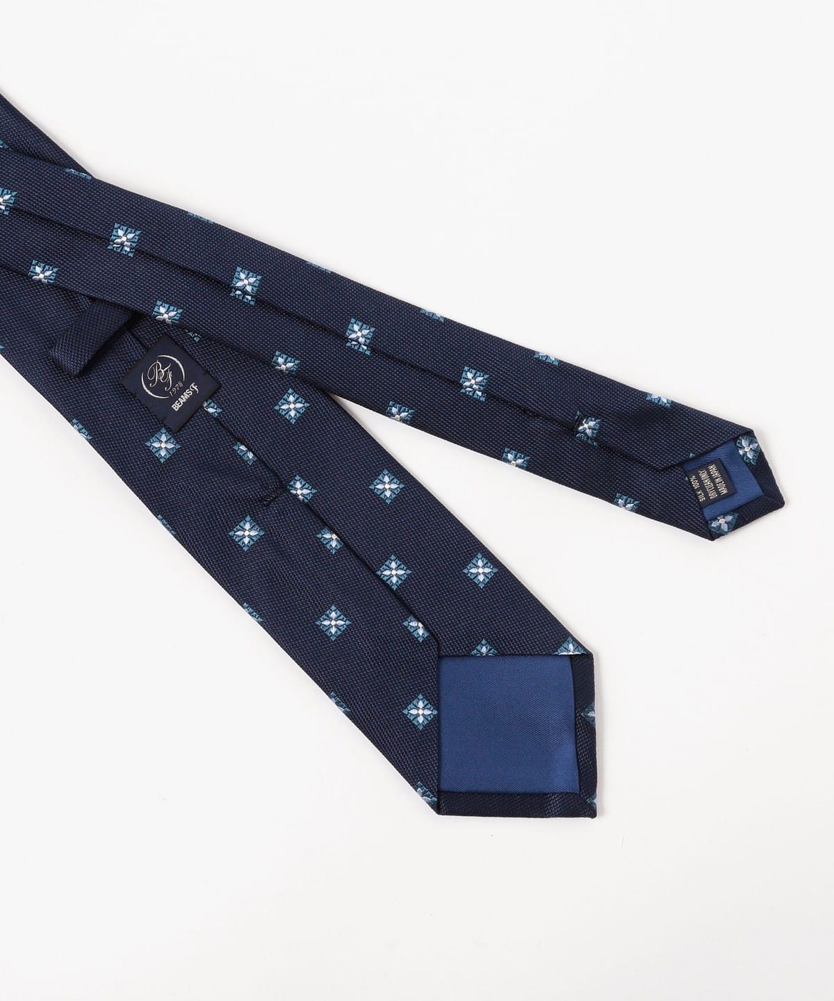 【BEAMS F】〈Fermo Fossati〉 ジャカード　小紋&ウェーブタイ BEAMS F（ビームスF）Fermo Fossati シルク 小紋柄 ジャカード