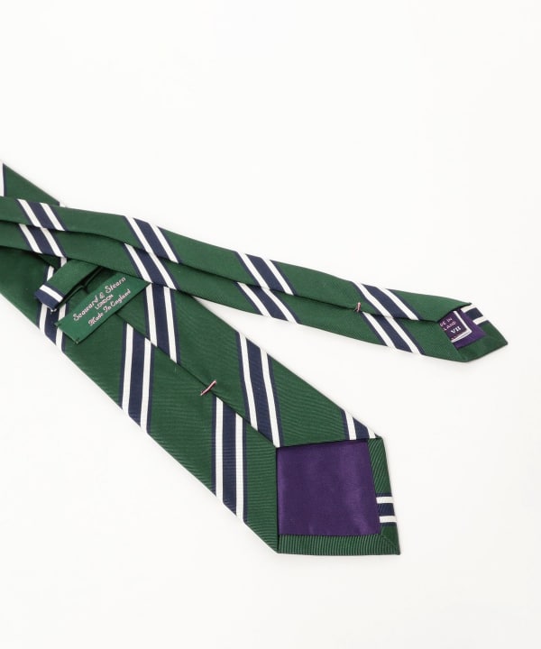 【タイムセール】Seaward & Stearn / シルクコットン ストライプ ネクタイ