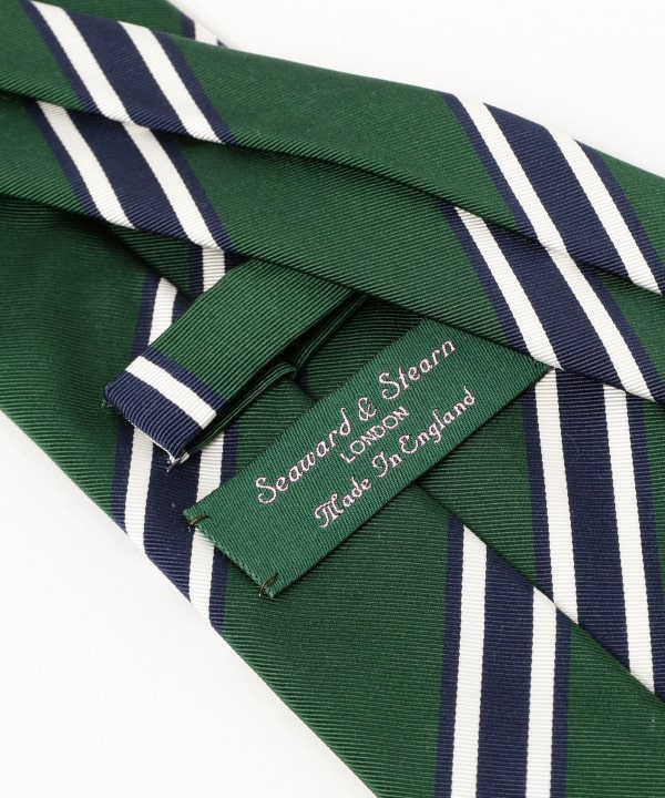 【タイムセール】Seaward & Stearn / シルクコットン ストライプ ネクタイ