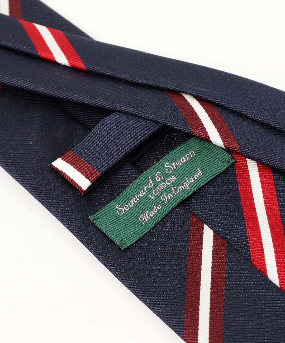 BEAMS F（ビームスF）Seaward & Stearn / シルク ストライプ ネクタイ