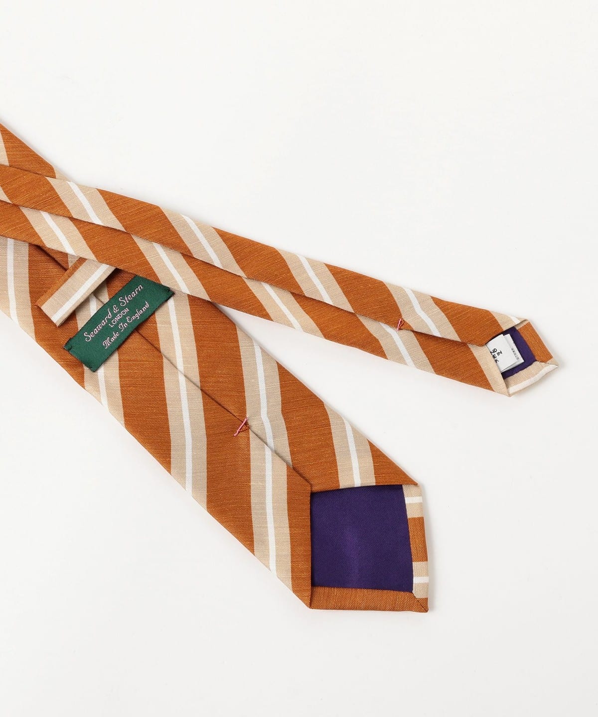 BEAMS F (BEAMS F) Seaward & Stearn / Linen Silk Striped Tie (Suit