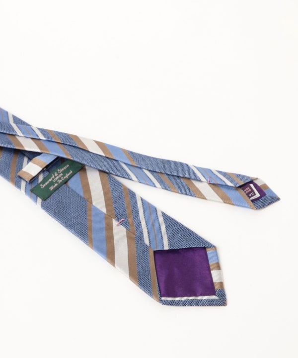 BEAMS F（ビームスF）Seaward & Stearn / シルク ストライプ ネクタイ