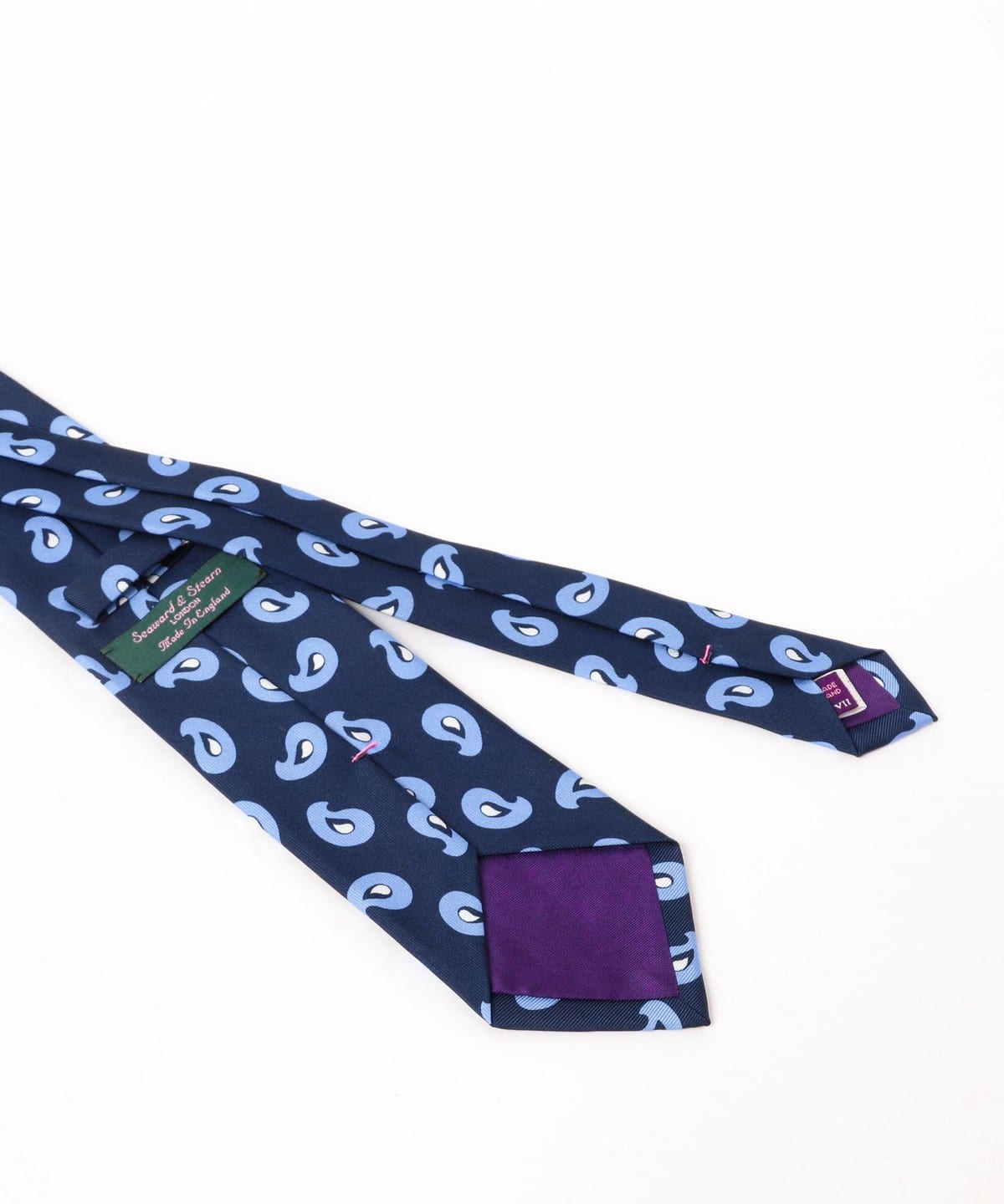 BEAMS F（ビームスF）Seaward & Stearn / シルク ペイズリー柄