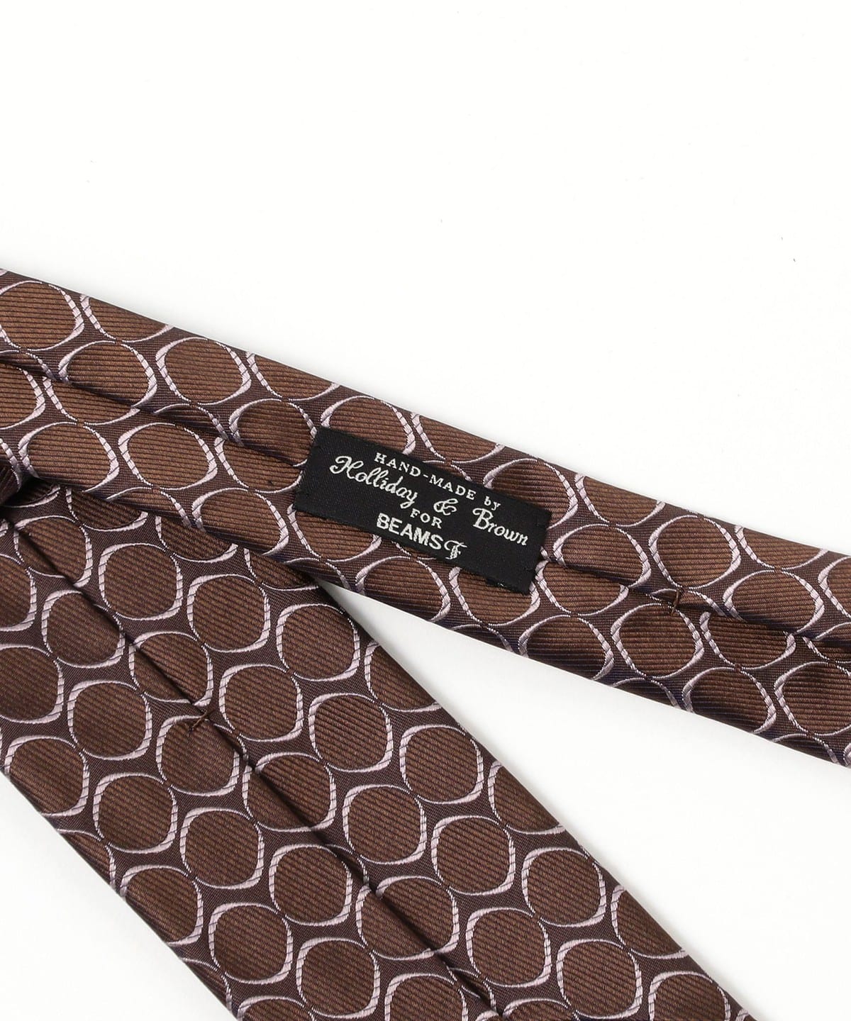 Holliday & Brown／BEAMS F別注／サークル／ジャガードタイ BEAMS F（ビームスF）Holliday & Brown / シルク サークル柄 ジャ