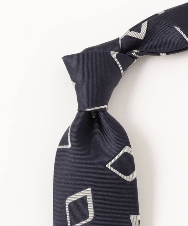 【未使用品】Holliday & Brown／BEAMS F別注品／スクエア柄 BEAMS F（ビームスF）Holliday & Brown / シルク スクエア柄 ジャ