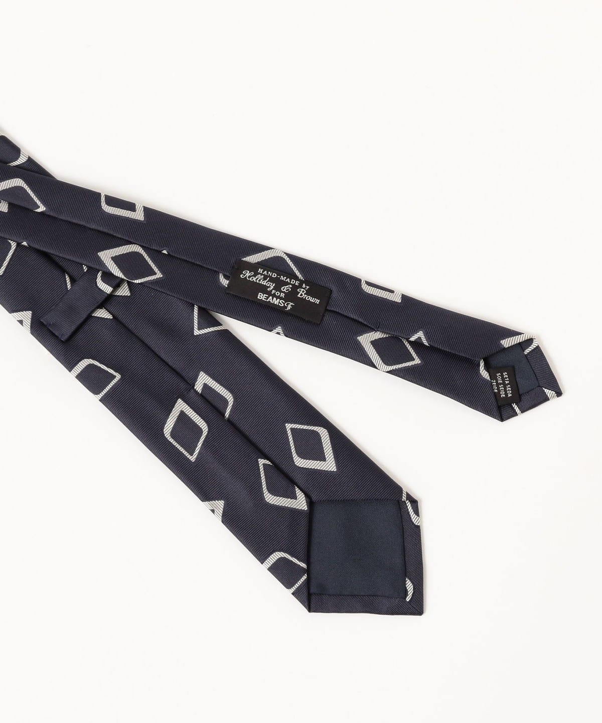 BEAMS F（ビームスF）Holliday & Brown / シルク スクエア柄 ジャ