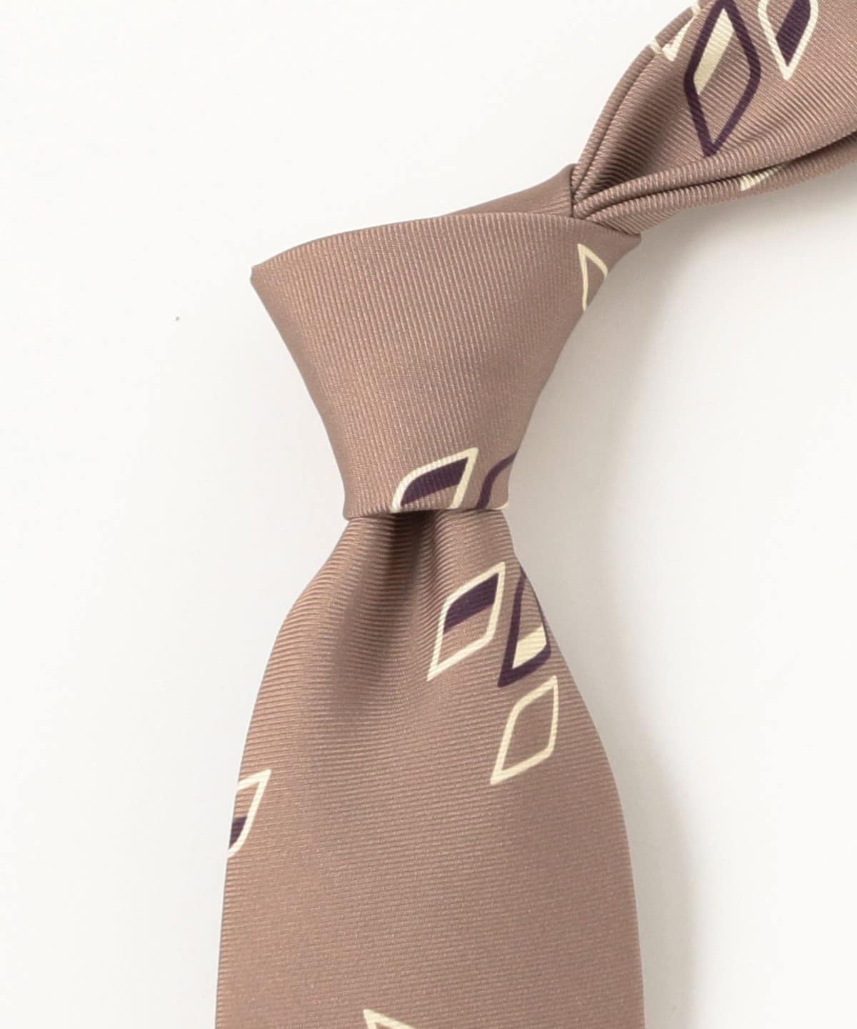 Holliday & brown ビームスエフ ダイヤ柄 ネクタイ BEAMS F（ビームスF）Holliday & Brown / シルク ダイヤ柄 プリント