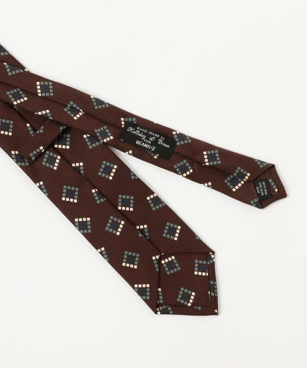 Holliday & Brown × BEAMS F / プリント ネクタイ BEAMS F（ビームスF）Holliday & Brown / シルク ボタニカル柄