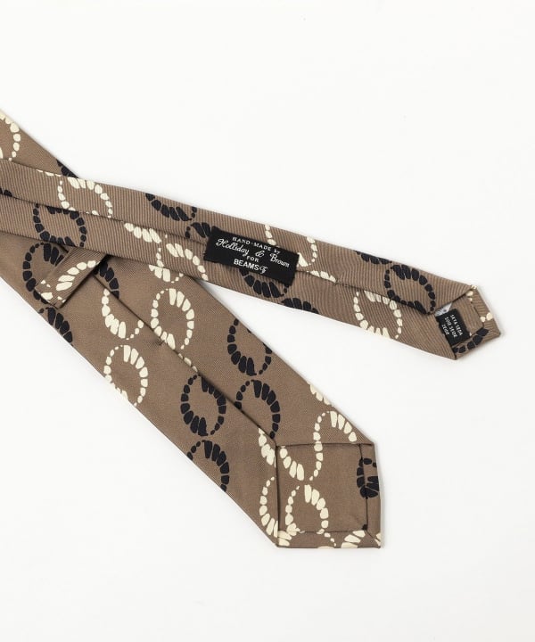 Holliday & Brown × BEAMS F / プリント ネクタイ BEAMS F（ビームスF） ネクタイ Holliday ＆ Brown / シルク
