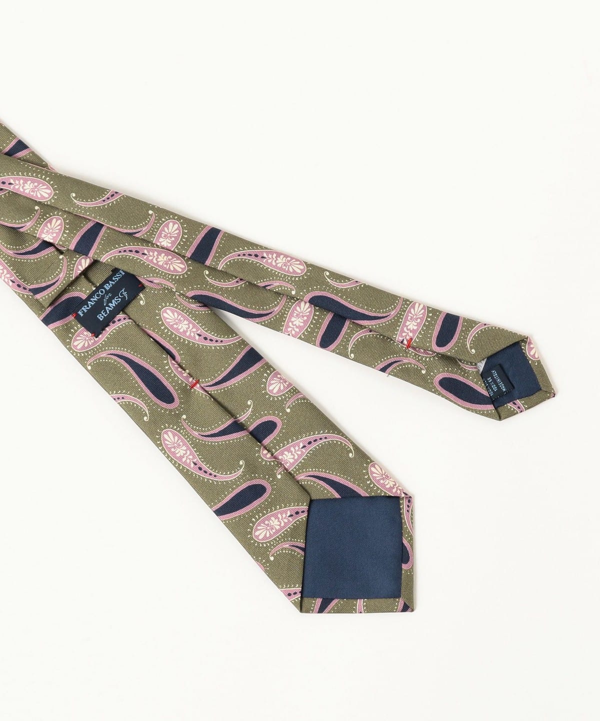 BEAMS F（ビームスF）FRANCO BASSI / シルク ペイズリー柄 プリント