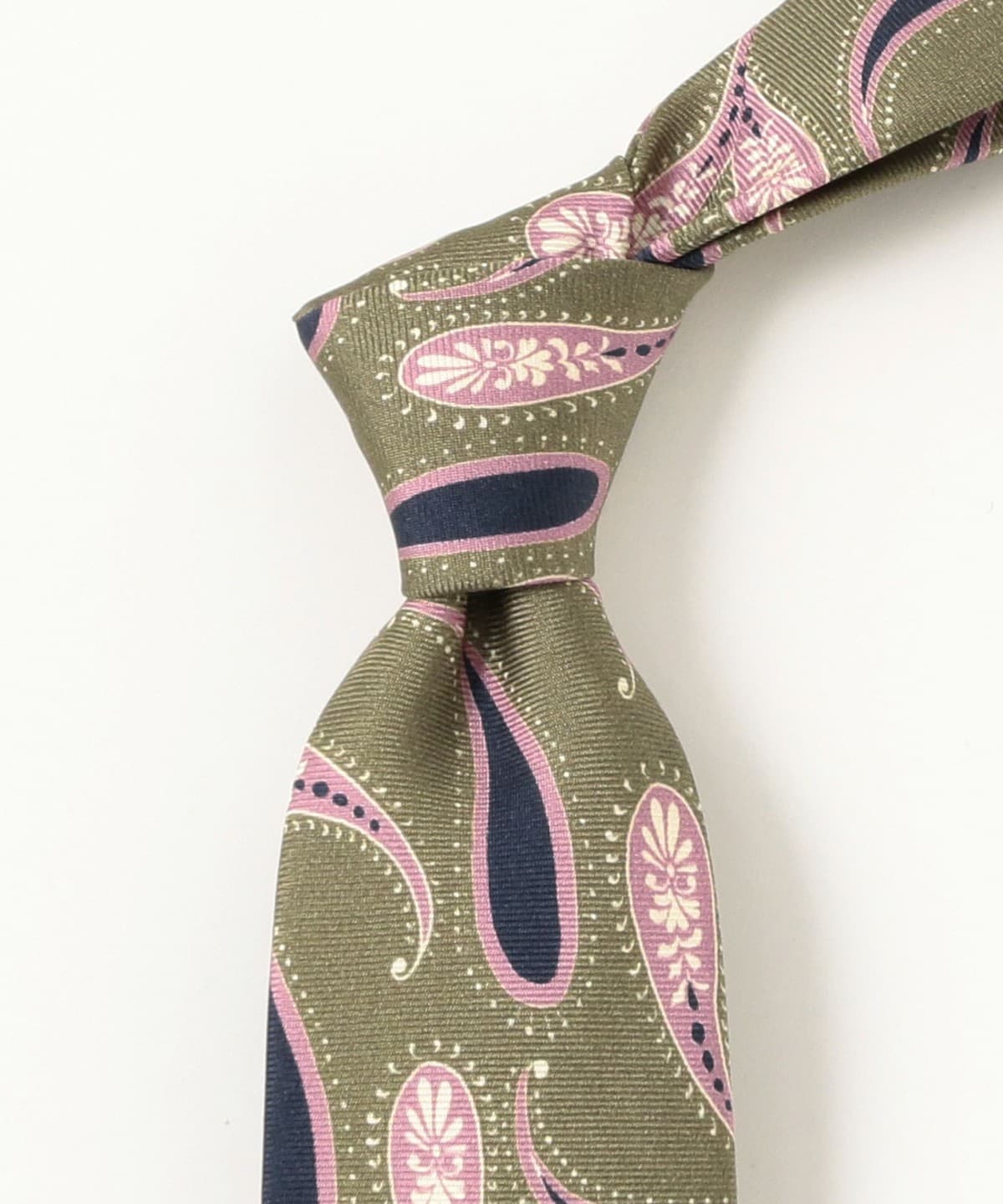 BEAMS F（ビームスF）FRANCO BASSI / シルク ペイズリー柄 プリント