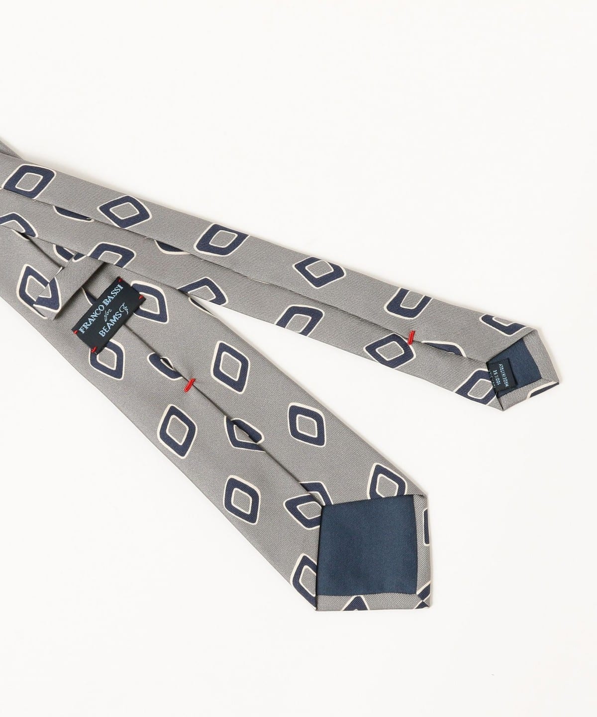 FRANCO BASSI for BEAMS f ネクタイ BEAMS F（ビームスF）FRANCO BASSI / シルク スクエア柄 プリント