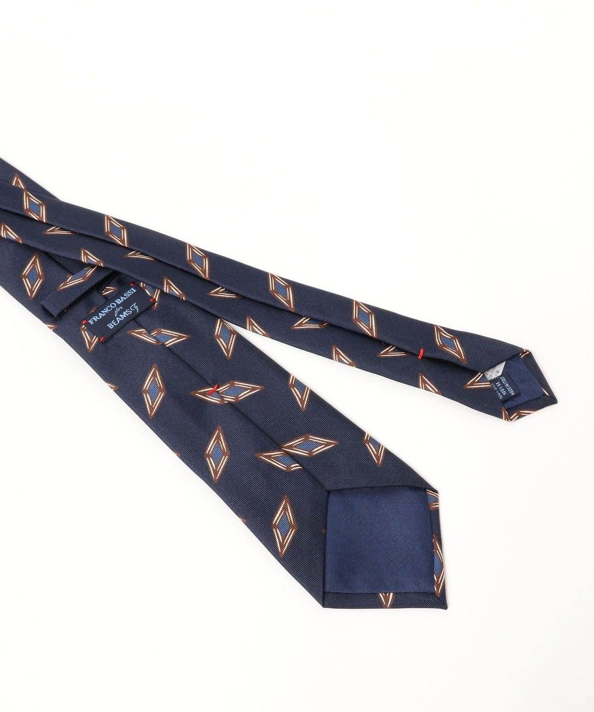 BEAMS F（ビームスF）FRANCO BASSI / シルク ダイヤ柄 プリント