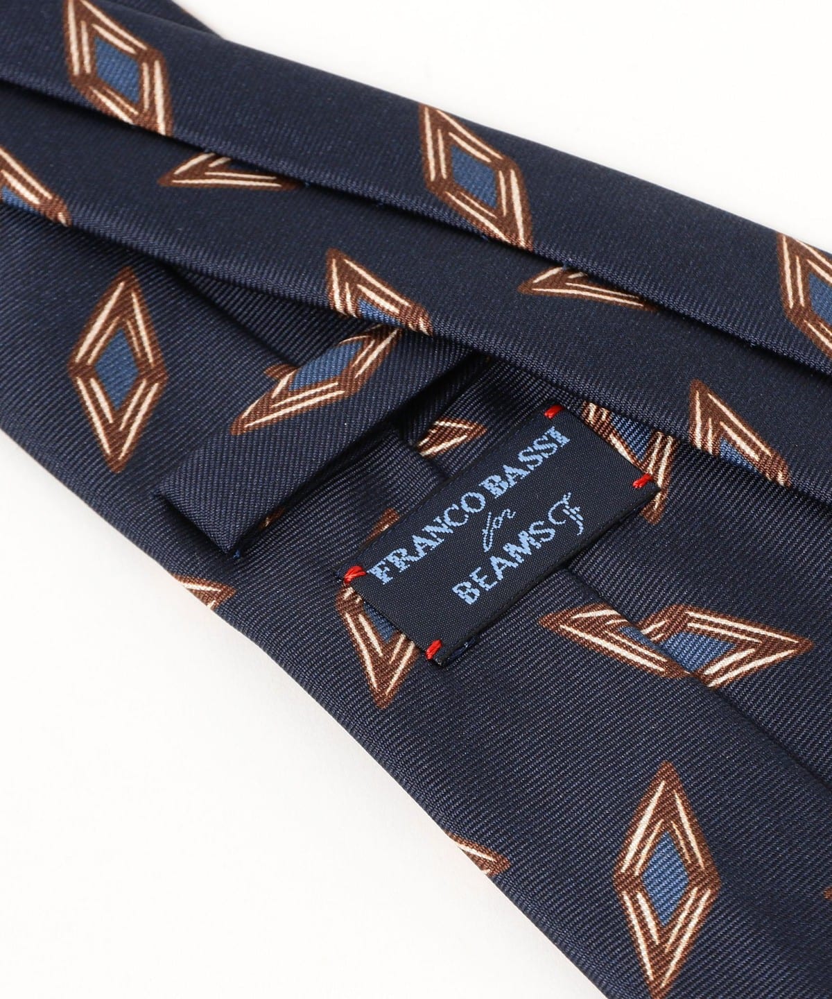 BEAMS F（ビームスF）FRANCO BASSI / シルク ダイヤ柄 プリント