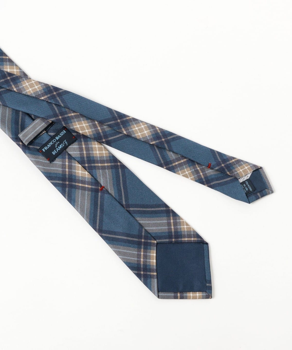 BEAMS F（ビームスF）FRANCO BASSI / シルク チェック柄 ネクタイ