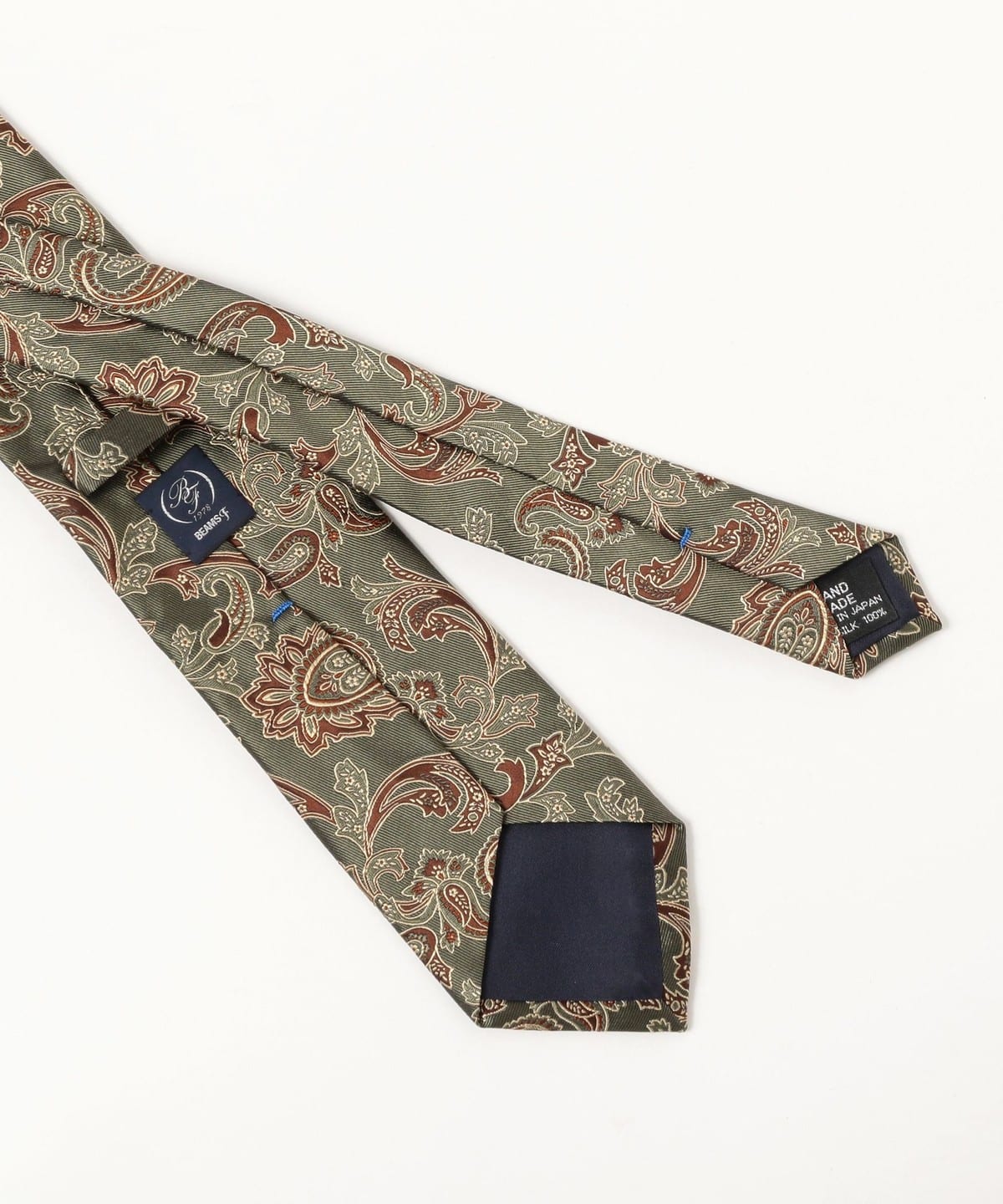 BEAMS F（ビームスF）シルク ペイズリー柄 ジャカード ネクタイ