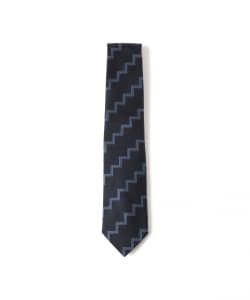 Silk zigzag jacquard tie