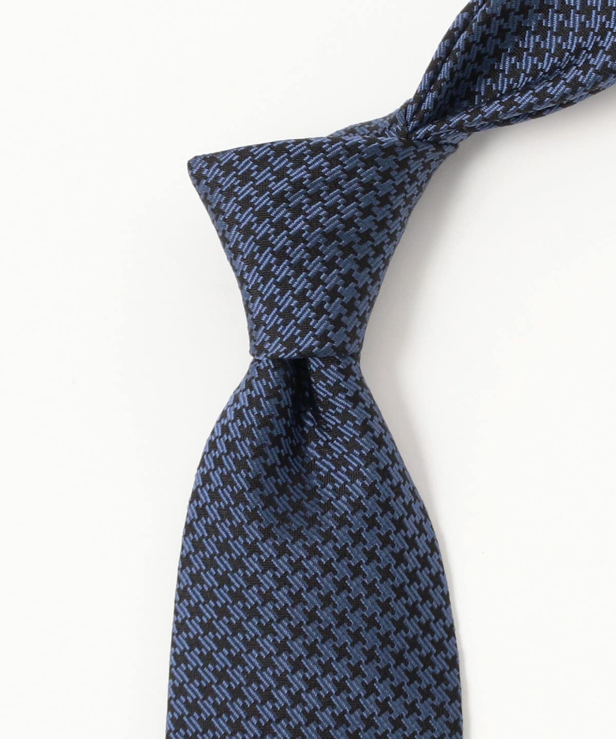 BEAMS F（ビームスF）シルク ハウンドトゥース柄 ネクタイ（スーツ