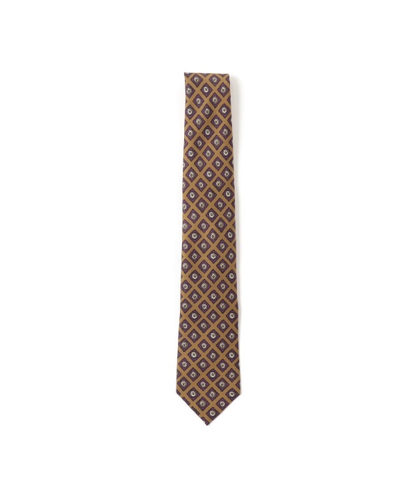 極美品✨BEAMS F ビームスエフ ネクタイ 小紋柄 黒 ブラック シルク BEAMS F（ビームスF）シルク 小紋柄 プリント ネクタイ（スーツ