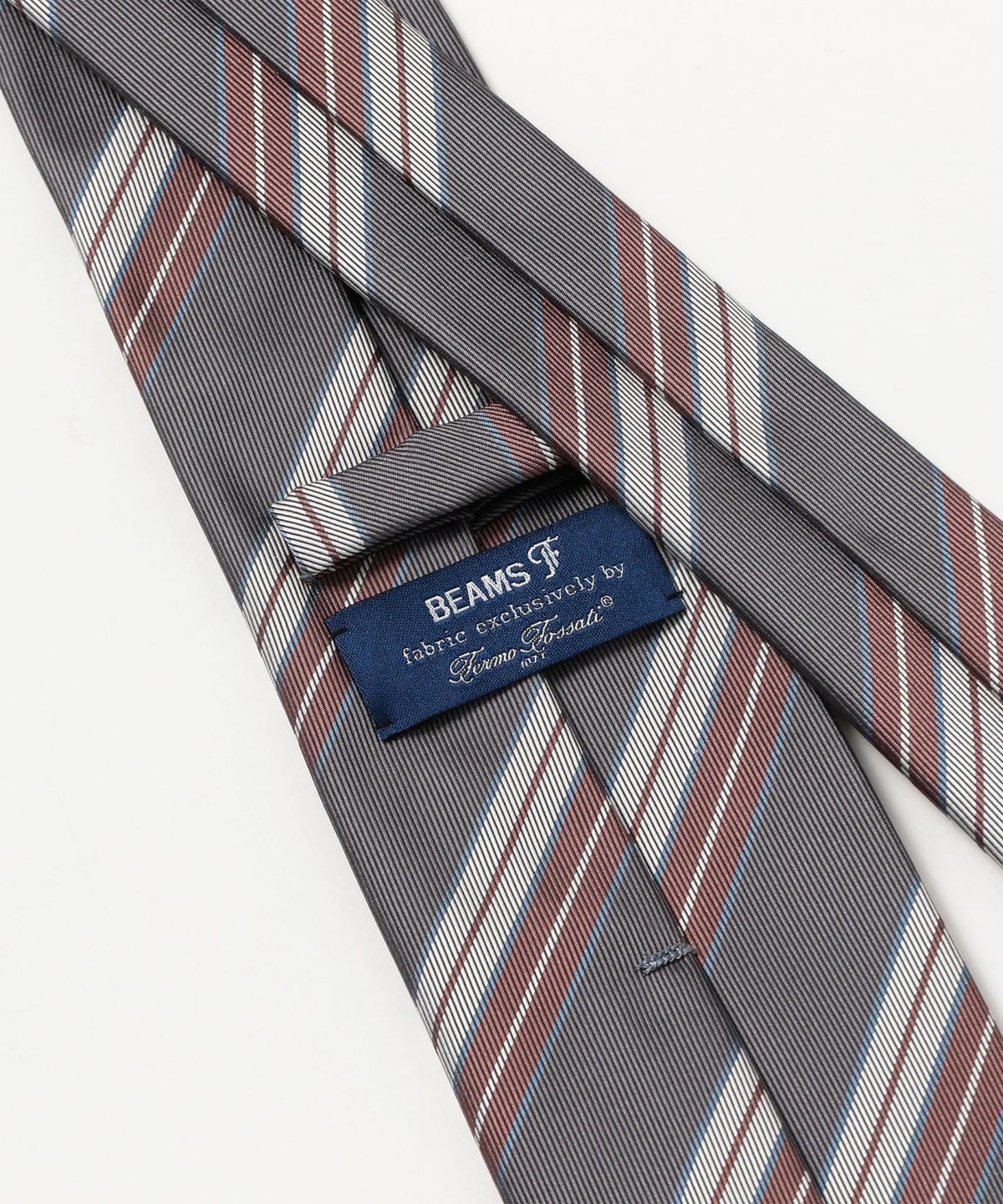 BEAMS F（ビームスF） Fermo Fossati シルク ストライプ ネクタイ