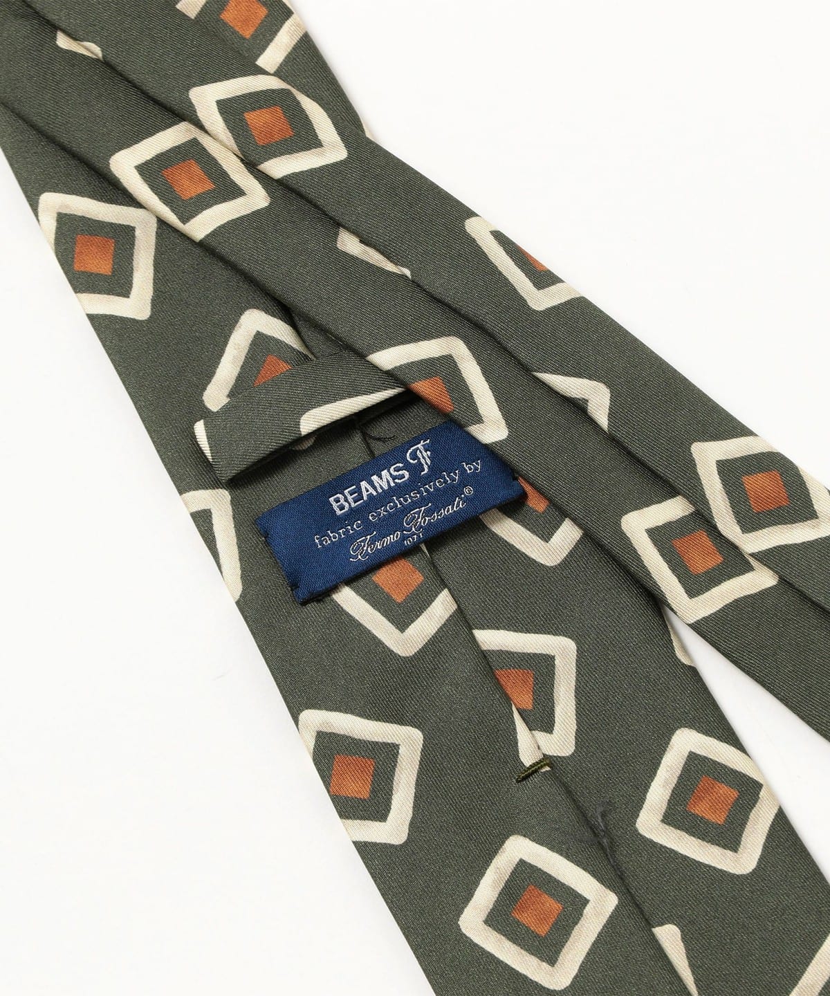 BEAMS F（ビームスF） Fermo Fossati シルク スクエア柄 プリント
