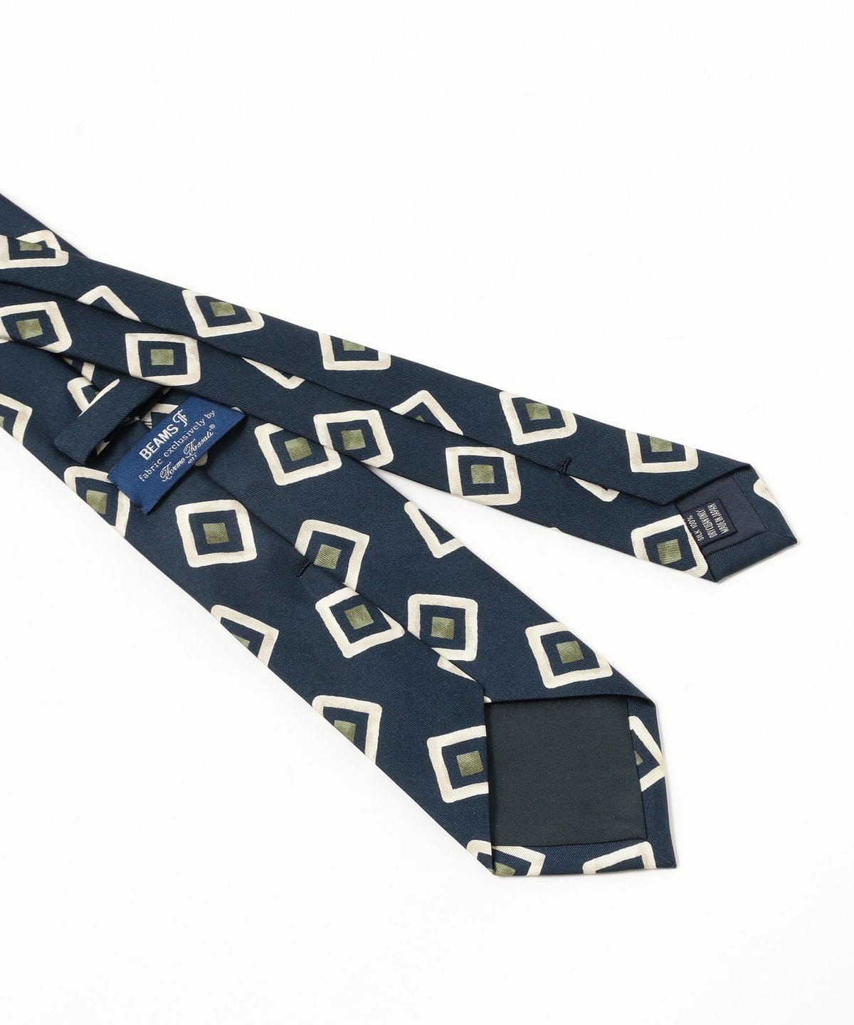 BEAMS F（ビームスF） Fermo Fossati シルク スクエア柄 プリント