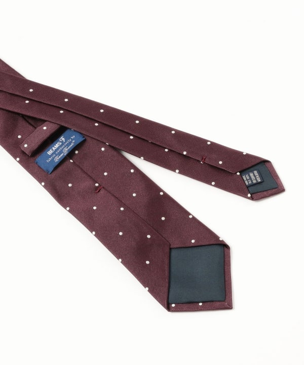 BEAMS F（ビームスF）Fermo Fossati シルク ドット柄 ジャカード