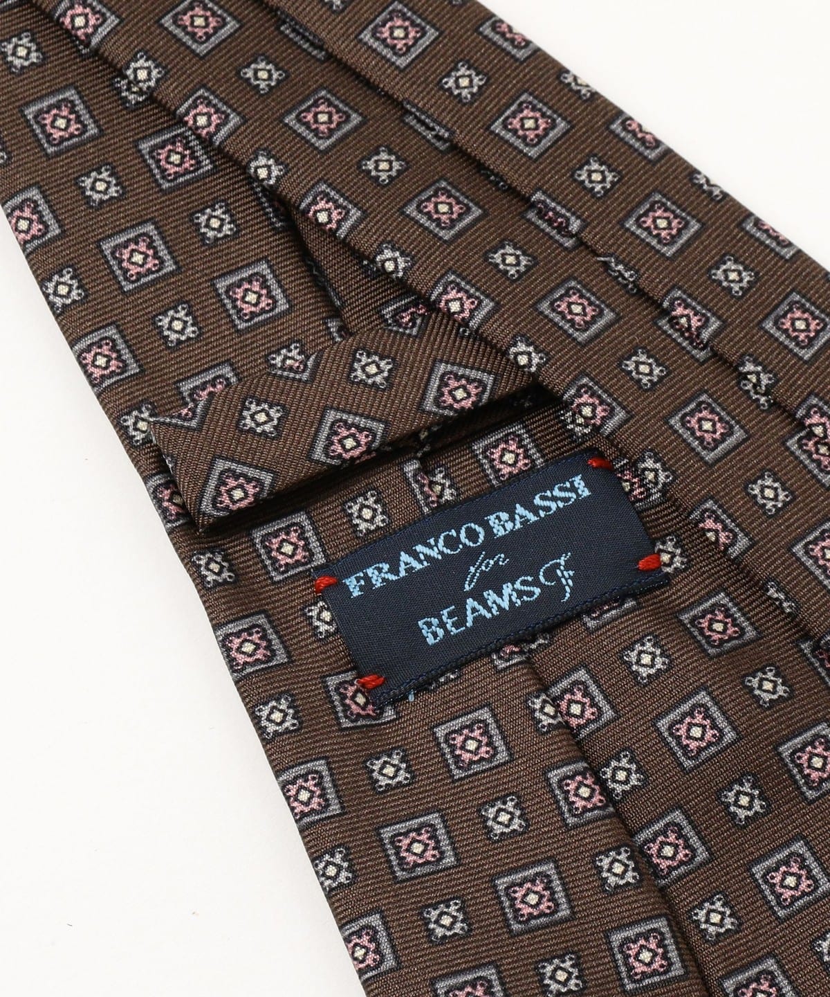 BEAMS F（ビームスF）FRANCO BASSI / シルク 小紋柄プリント ネクタイ