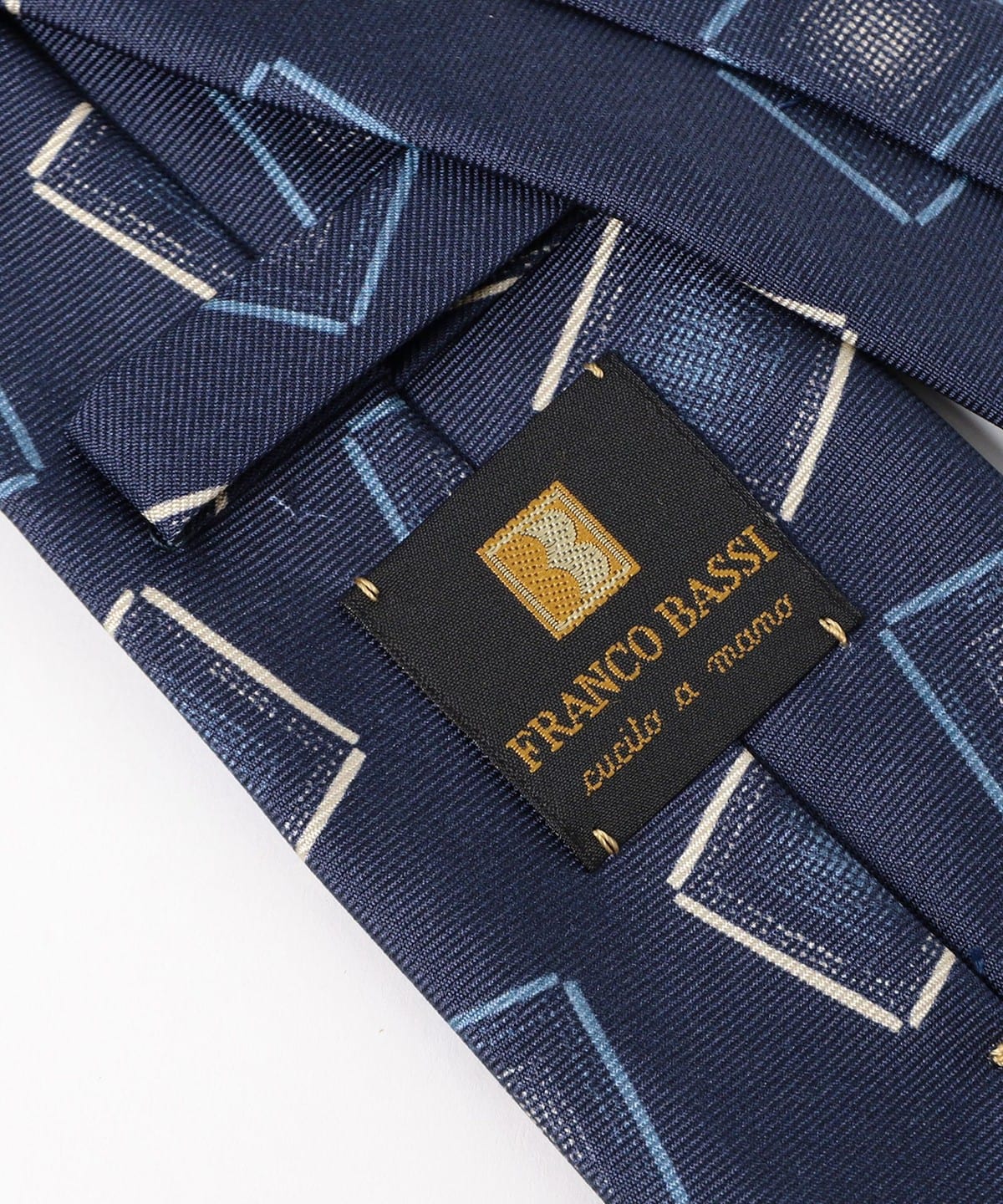 BEAMS F (BEAMS F) FRANCO BASSI / Silk Square Pattern Print Tie