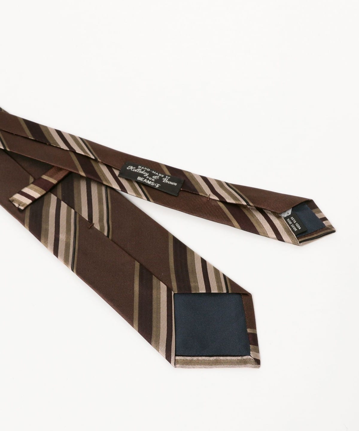 Holliday & Brown for BEAMS F ネクタイ BEAMS F（ビームスF）Holliday & Brown / シルク ストライプ ネクタイ