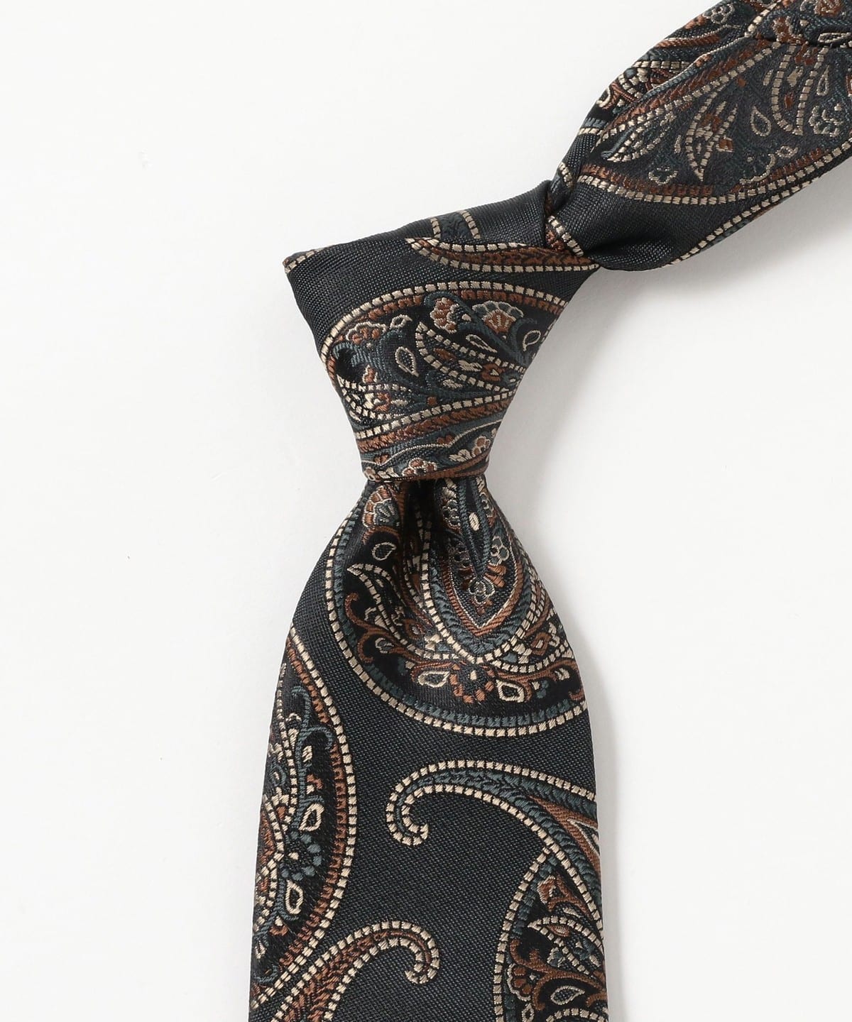 Holliday & Brown for BEAMS F ネクタイ ペイズリー BEAMS F（ビームスF）Holliday & Brown / シルク ペイズリー柄 ジャ