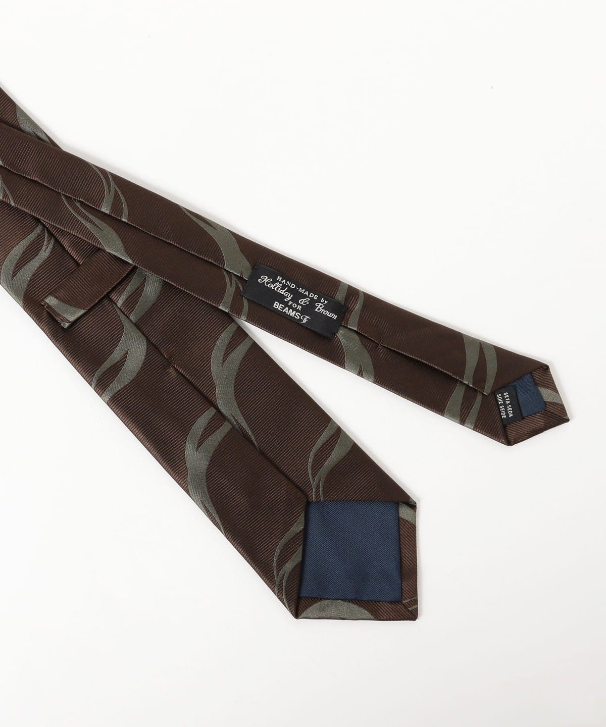 【美品】beams f 別注　holiday＆brown ネクタイ BEAMS F（ビームスF）Holliday & Brown / シルク ジャカード ネクタイ
