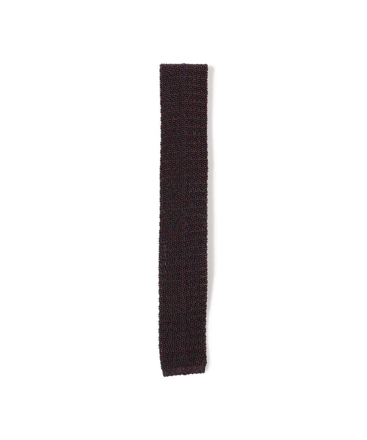 【美品】ビームスエフ アスコット ニットタイ ネイビー 無地 ソリッド ドイツ製 BEAMS F（ビームスF）ASCOT / メランジ ニット タイ（スーツ・ネクタイ