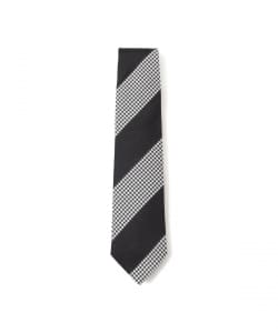Seaward & Stearn / シルク ハウンドトゥース＋ストライプ ネクタイ