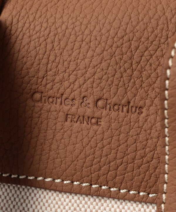 Charles et Charlus / Marcel Toile レザー×キャンバス バックパック