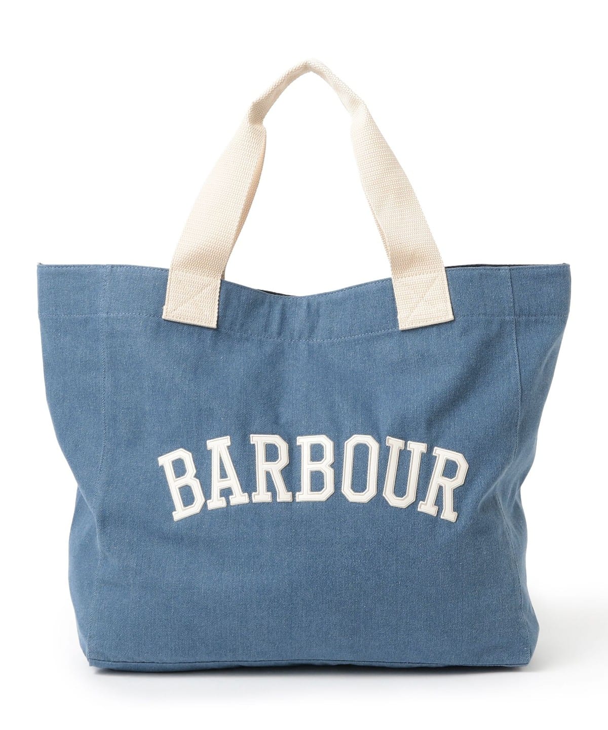 BEAMS F（ビームスF）Barbour / ロゴ デニム トートバッグ（バッグ