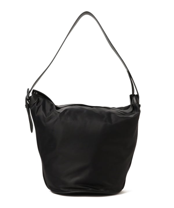 本物ビームスエフBEAMS Fレザーナイロンバッグビジネストートボストンバック黒 BEAMS HEART BEAMS HEART-repellent nylon tote bag (A4 size