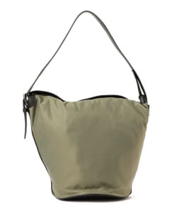 PELLETIER / ナイロン × レザー コンビネーション バケット ショルダーバッグ