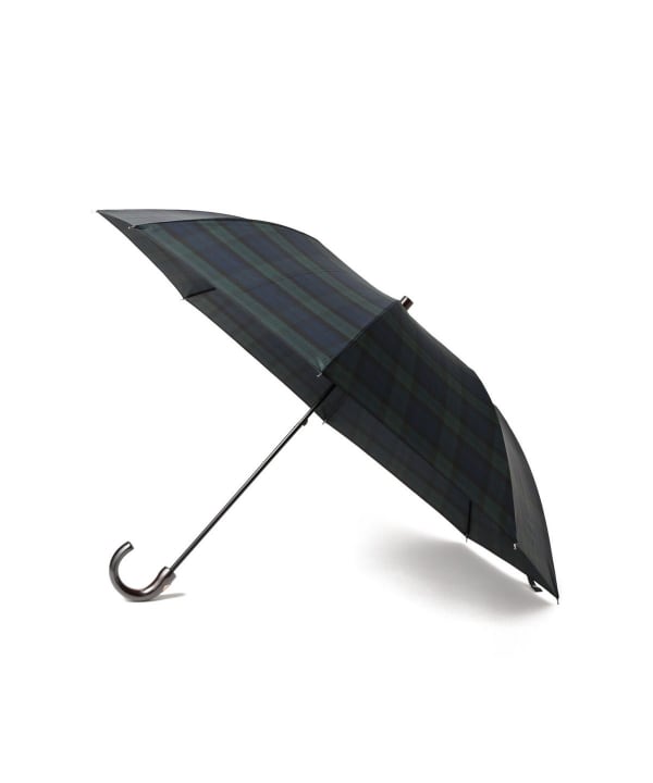 深色格纹雨伞 (折叠)