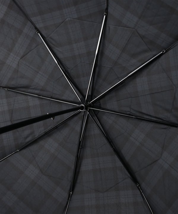 深色格纹雨伞 (折叠)