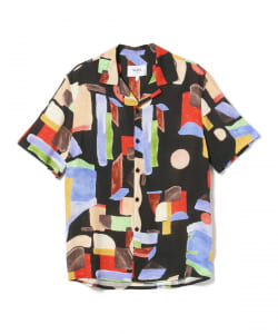 WAX LONDON / ペイント ショートスリーブ オープンカラーシャツ