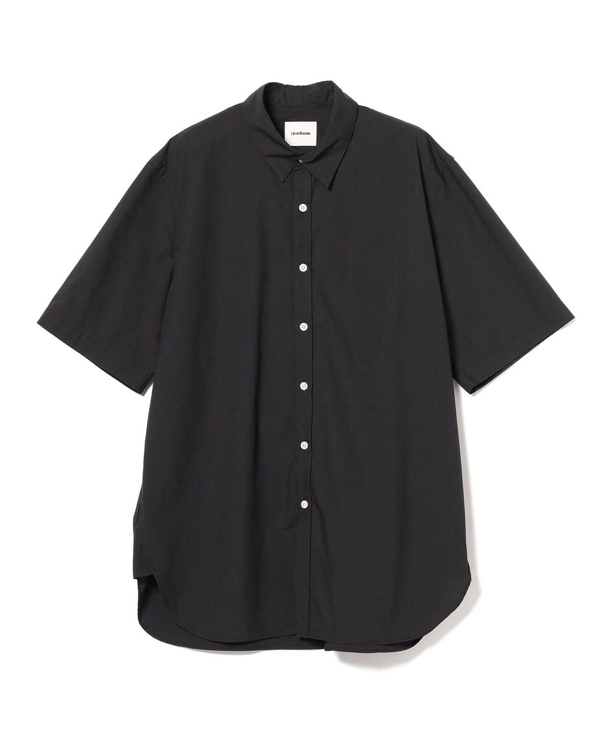 【別注】:colon / テクナコットン ショートスリーブシャツ シャツ・ブラウス MEN BLACK 1/S 【別注】:colon / テクナコットン ショートスリーブシャツ シャツ・ブラウス MEN BLACK 1/S