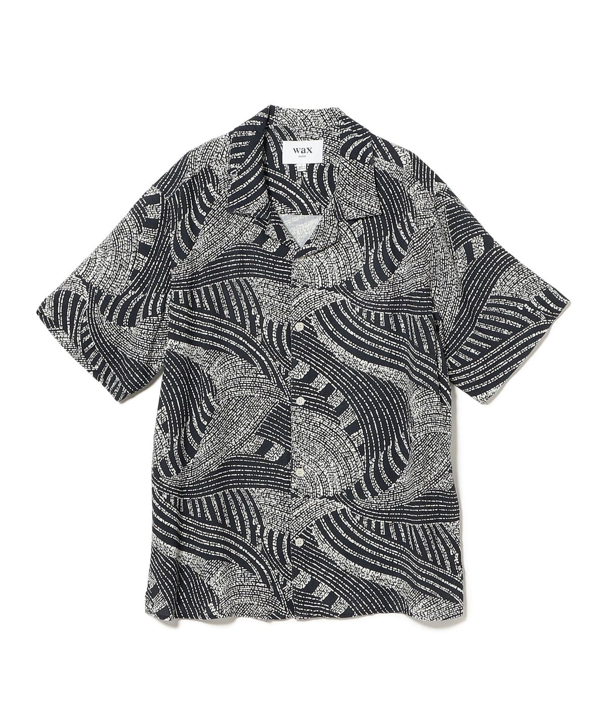 WAX LONDON ワックスロンドン / DOTTED SWIRL オープンカラー シャツ シャツ・ブラウス MEN NAVY/ECRU M WAX LONDON ワックスロンドン / DOTTED SWIRL オープンカラー シャツ シャツ・ブラウス MEN NAVY/ECRU M