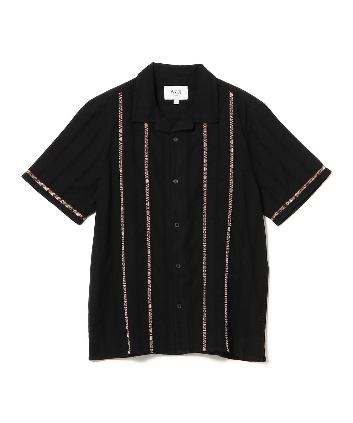WAX LONDON ワックスロンドン / STRIPE DOBBY オープンカラー シャツ シャツ・ブラウス MEN BLACK/MULTI M WAX LONDON ワックスロンドン / STRIPE DOBBY オープンカラー シャツ シャツ・ブラウス MEN BLACK/MULTI M