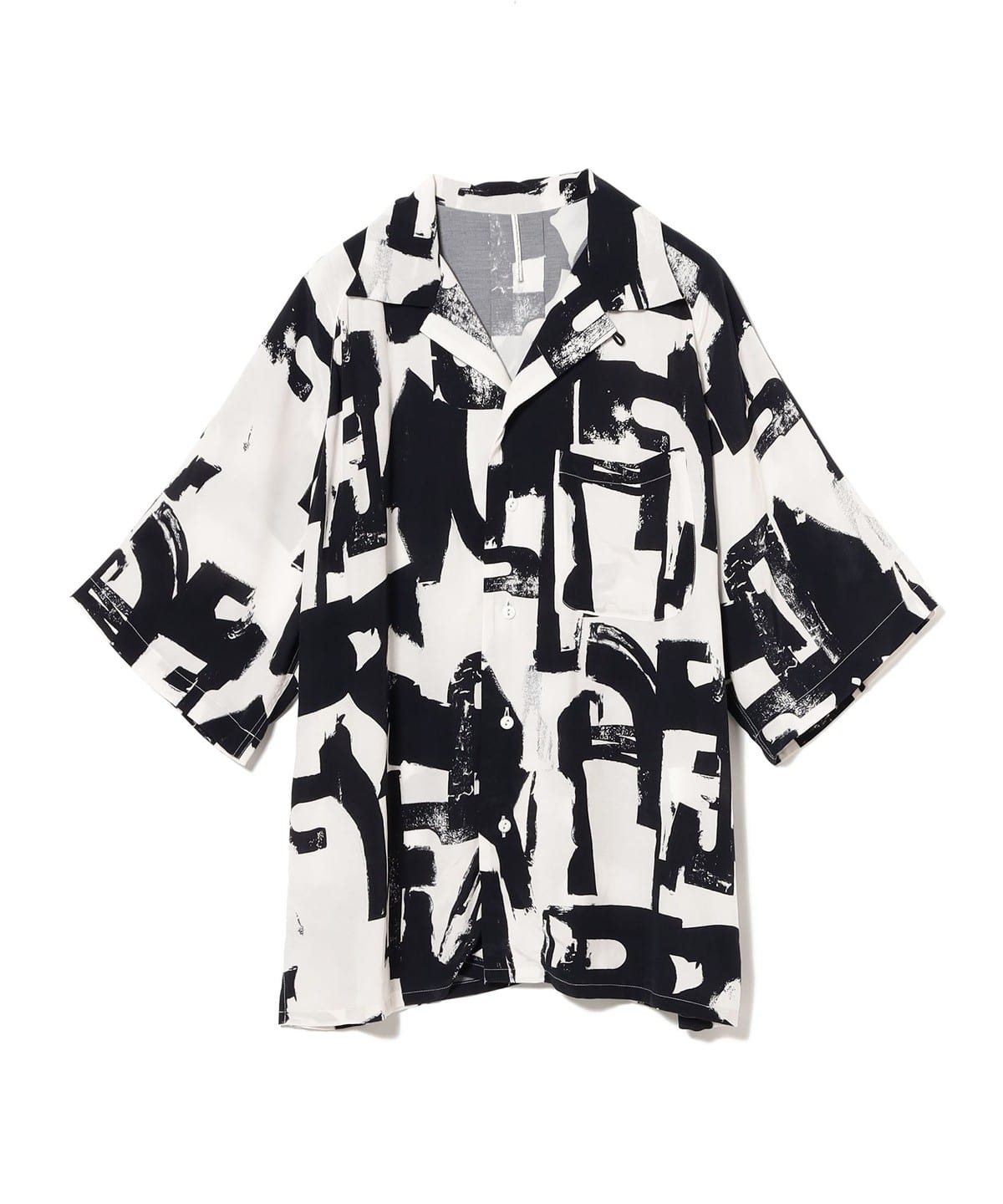 m's braque エムズブラック / オーバーサイズ アロハ シャツ シャツ・ブラウス MEN WHITE/BLACK 36 m's braque エムズブラック / オーバーサイズ アロハ シャツ シャツ・ブラウス MEN WHITE/BLACK 36